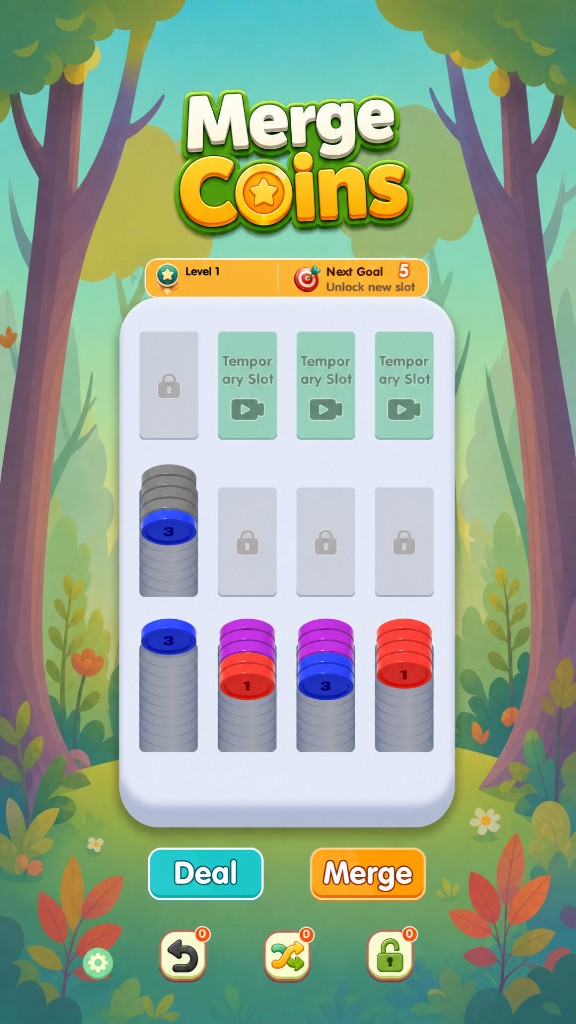 Coins Synthesis home artwork and gameplay entry screen